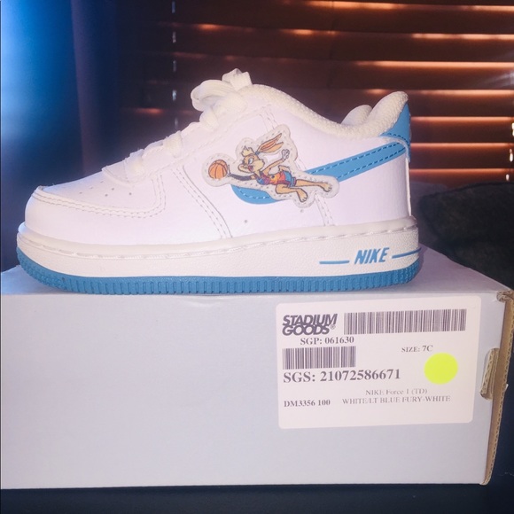 Nike Air Force One (Space Jam) Size 7c - Picture 3 of 7